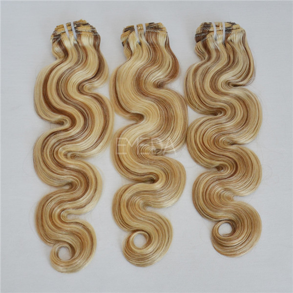 Grade 7A Indian hair clips extensions YJ151